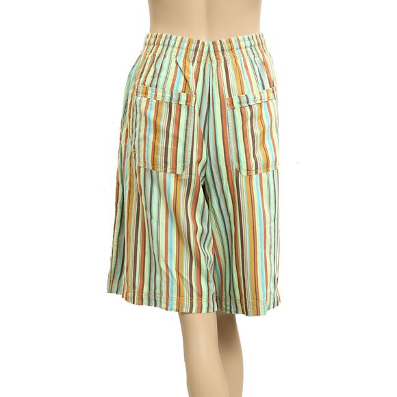 Free People Saylor Poplin Stripe Shorts Printed Mid-Rise Pull-on S NWT 283575 - Picture 10 of 12